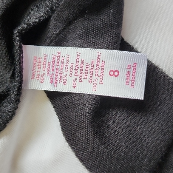 Justice Kids Two Piece Striped Long Sleeve + Sequin Vest - Picture 7 of 9